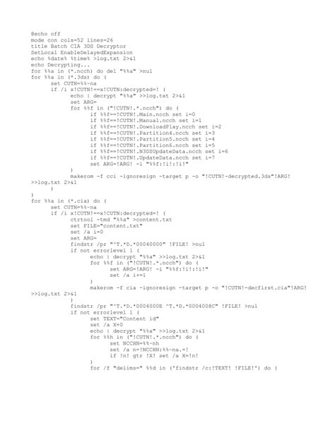 Batch 3Ds Decryptor .